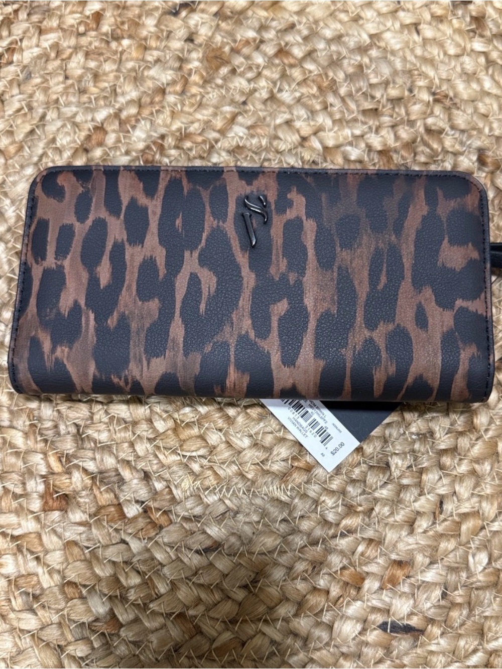 Victoria's Secret Leopard Print Zip-Around Wallet - Brown & Black